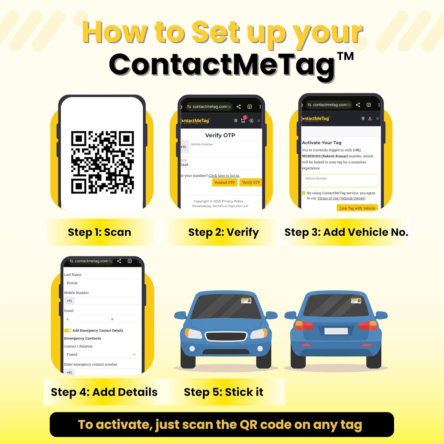 ContactMeTag - For Car