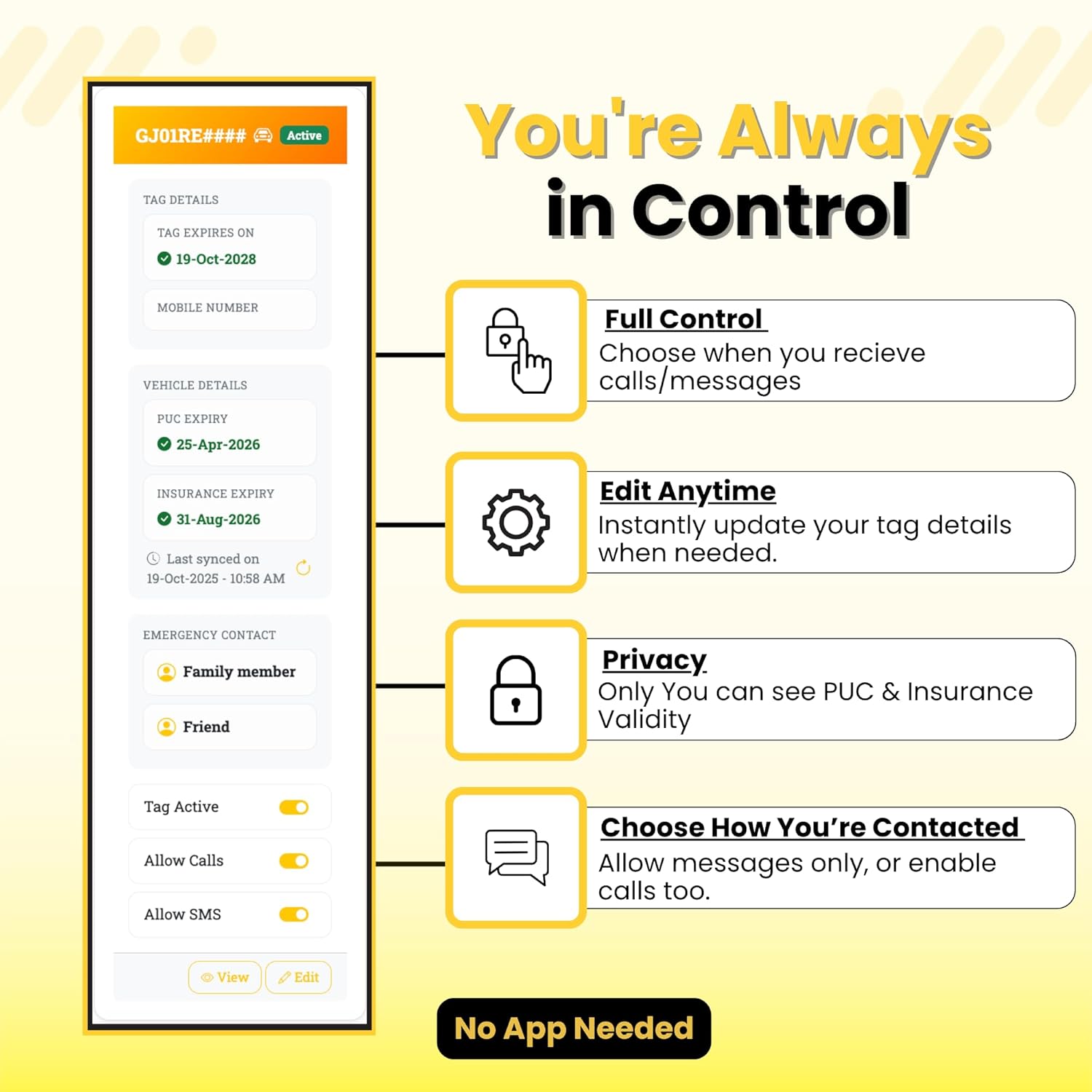 ContactMeTag - For Car